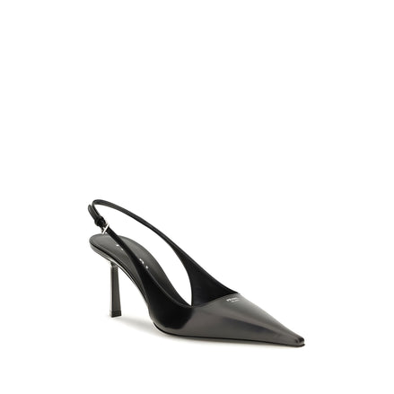 Prada Black Calf Leather High Heel Pumps