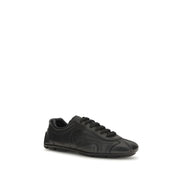 Prada Black Calf Leather Low Top Sneakers