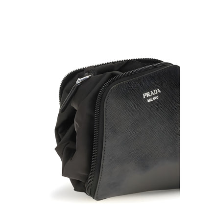 Prada Black Calf Leather Shoulder Bag