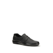 Mocassins à enfiler Prada en cuir de veau noir Bos Taurus