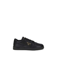 Prada Black Calf Leather Low Top Sneakers