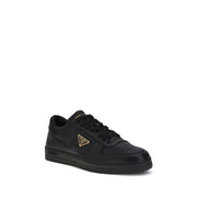 Prada Black Calf Leather Low Top Sneakers