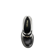 Prada Black Calf Leather Platform Loafers