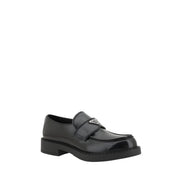 Prada Black Calf Leather Platform Loafers