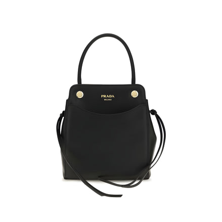 Prada Black Calf Leather Shoulder Bag Carry