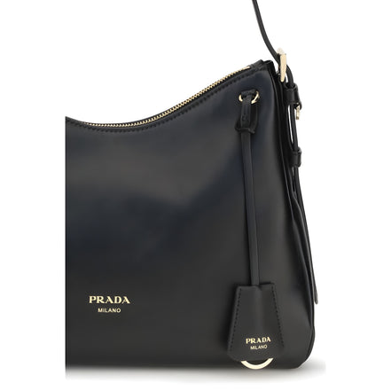 Prada Black Calf Leather Shoulder Bag