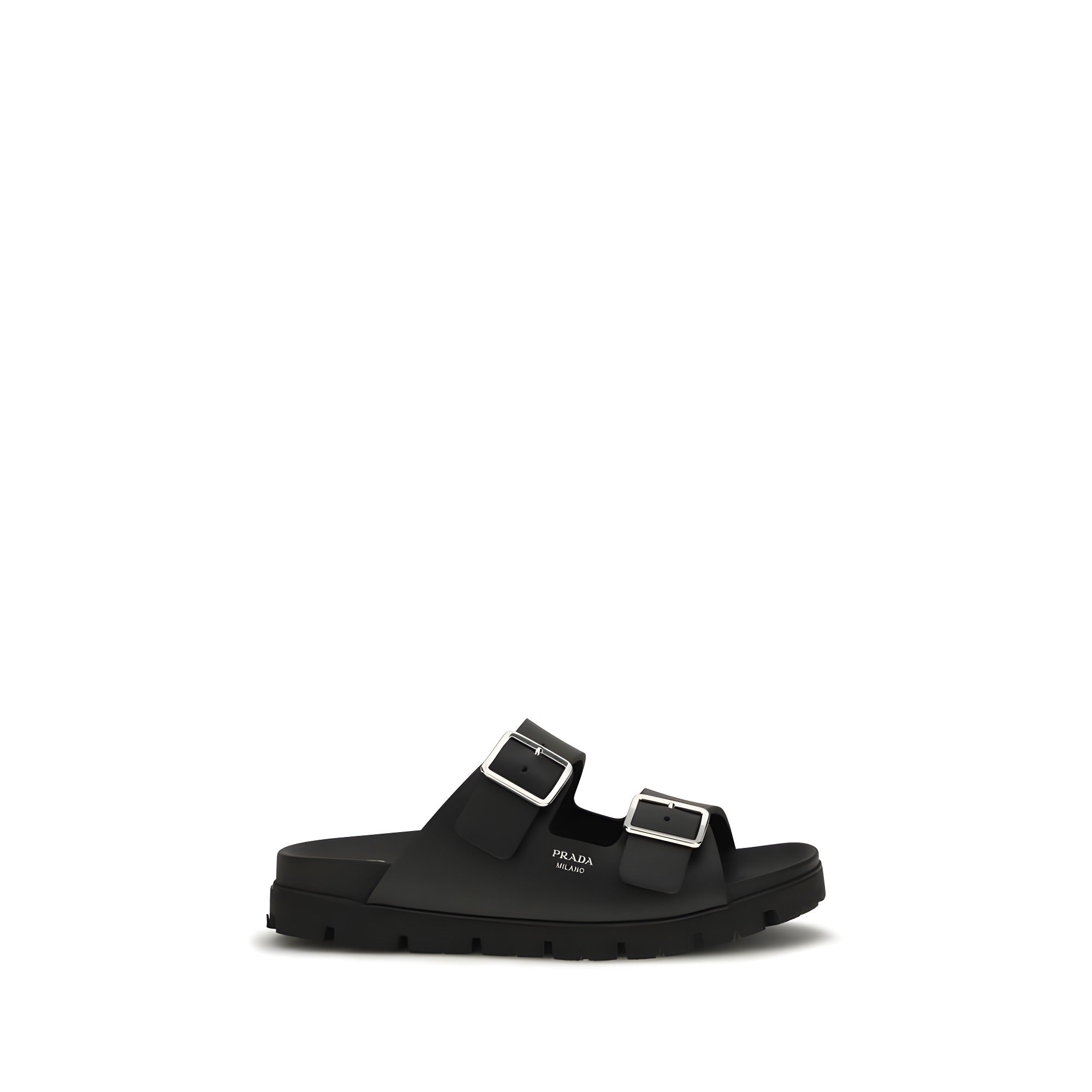 Prada Black Flat Sandals
