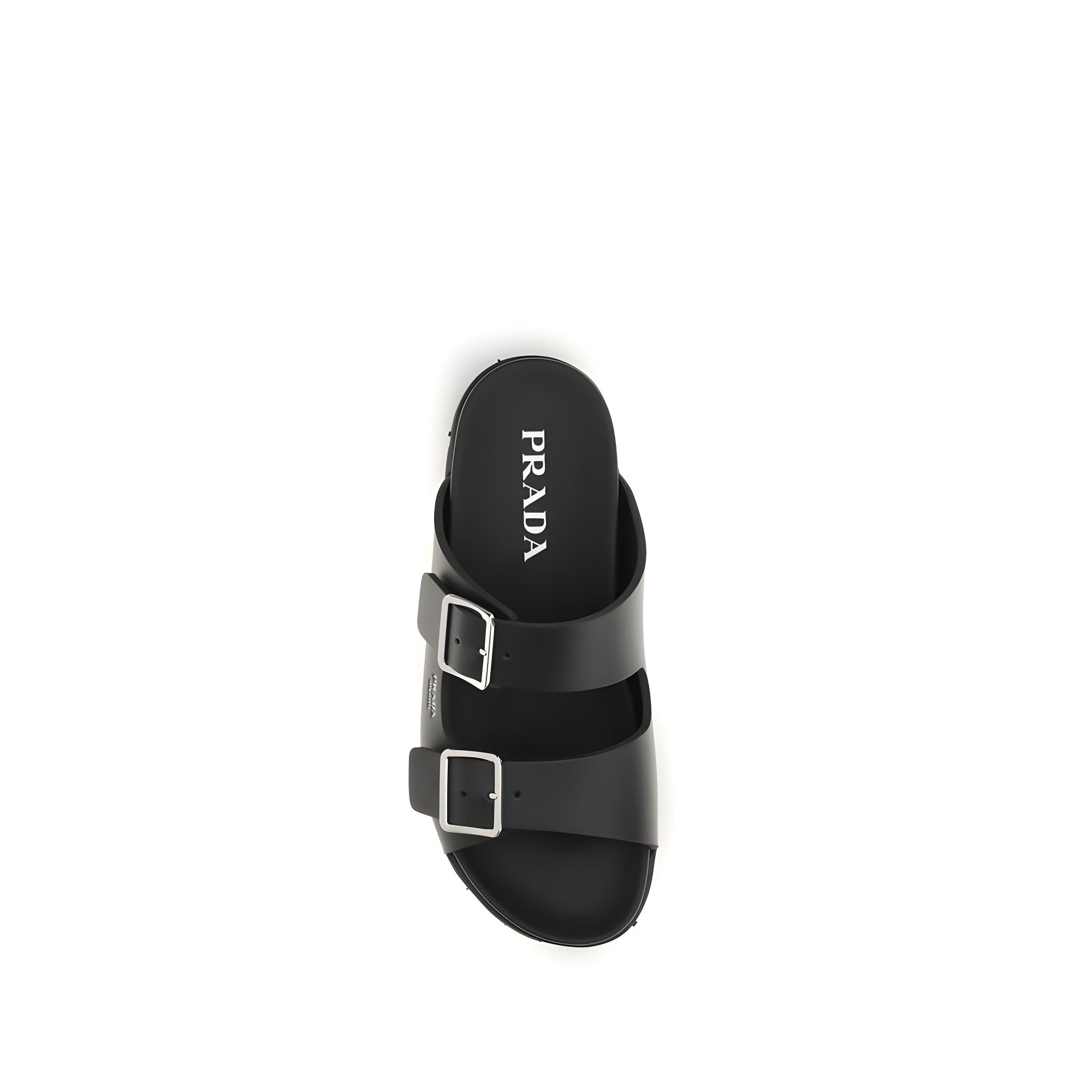 Prada Black Flat Sandals