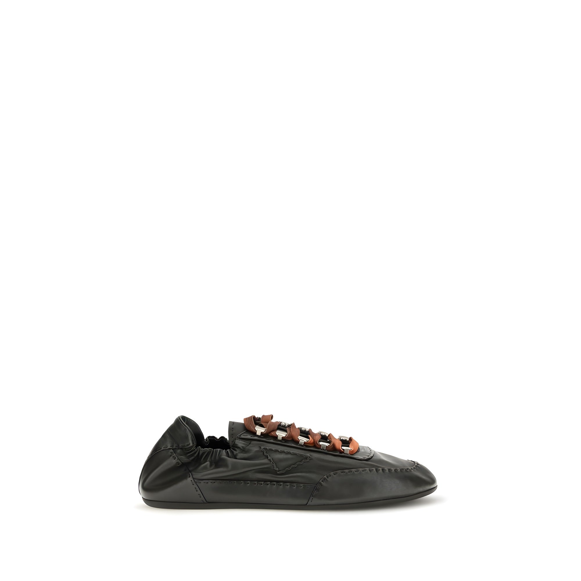 Prada Black Lambskin Athletic Sneakers