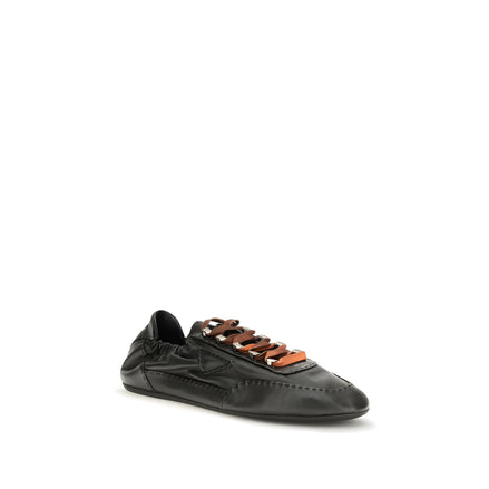 Prada Black Lambskin Athletic Sneakers