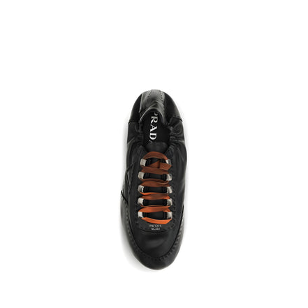 Prada Black Lambskin Athletic Sneakers