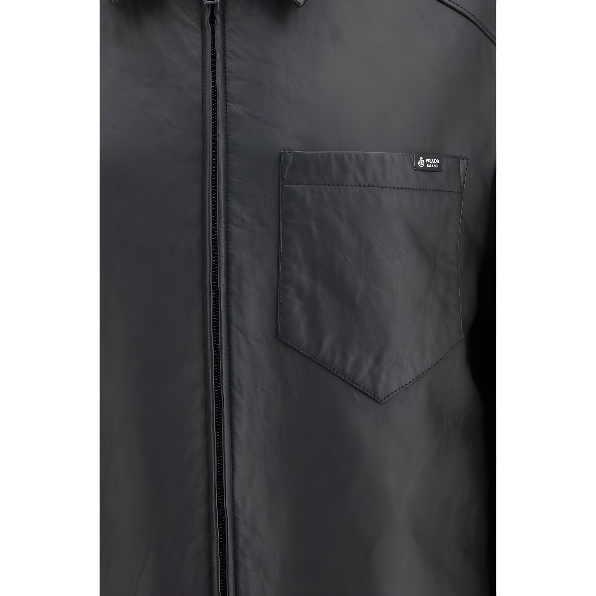 Prada Black Lambskin Leather Jacket