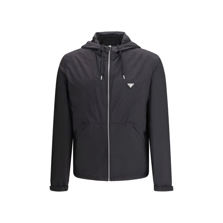Prada Black Recycled Polyamide Shell Jacket