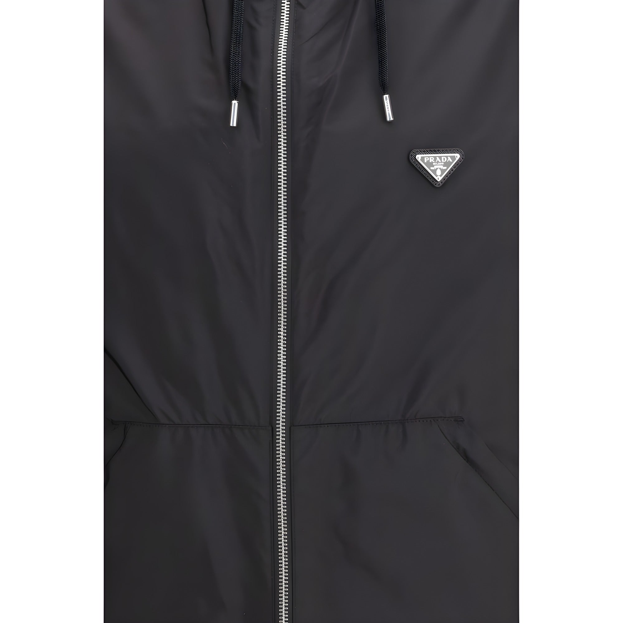 Prada Black Recycled Polyamide Shell Jacket