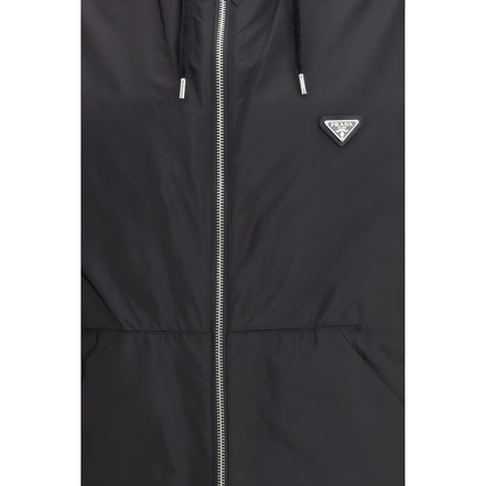 Prada Black Recycled Polyamide Shell Jacket
