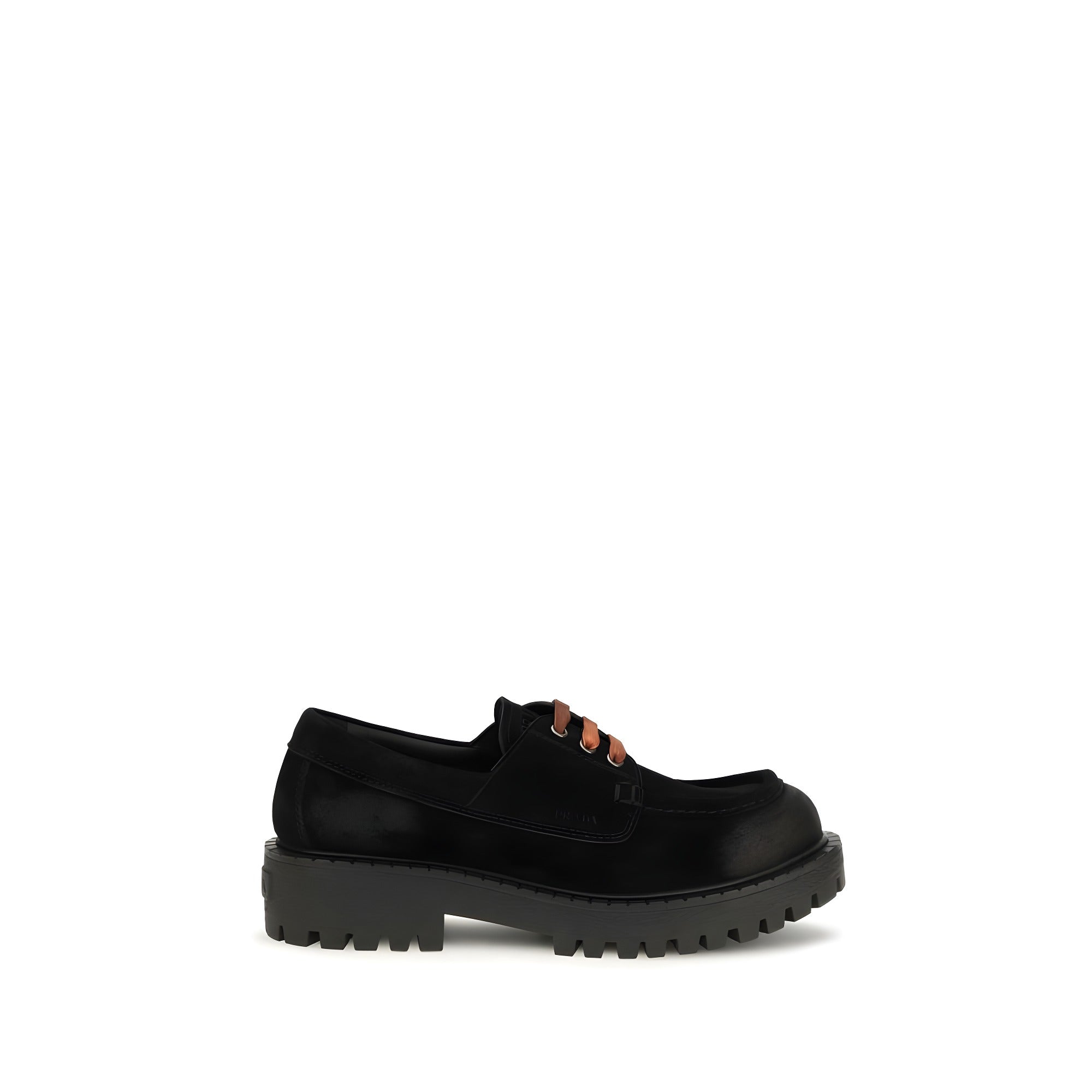 Prada Black Suede Slip-On Loafers