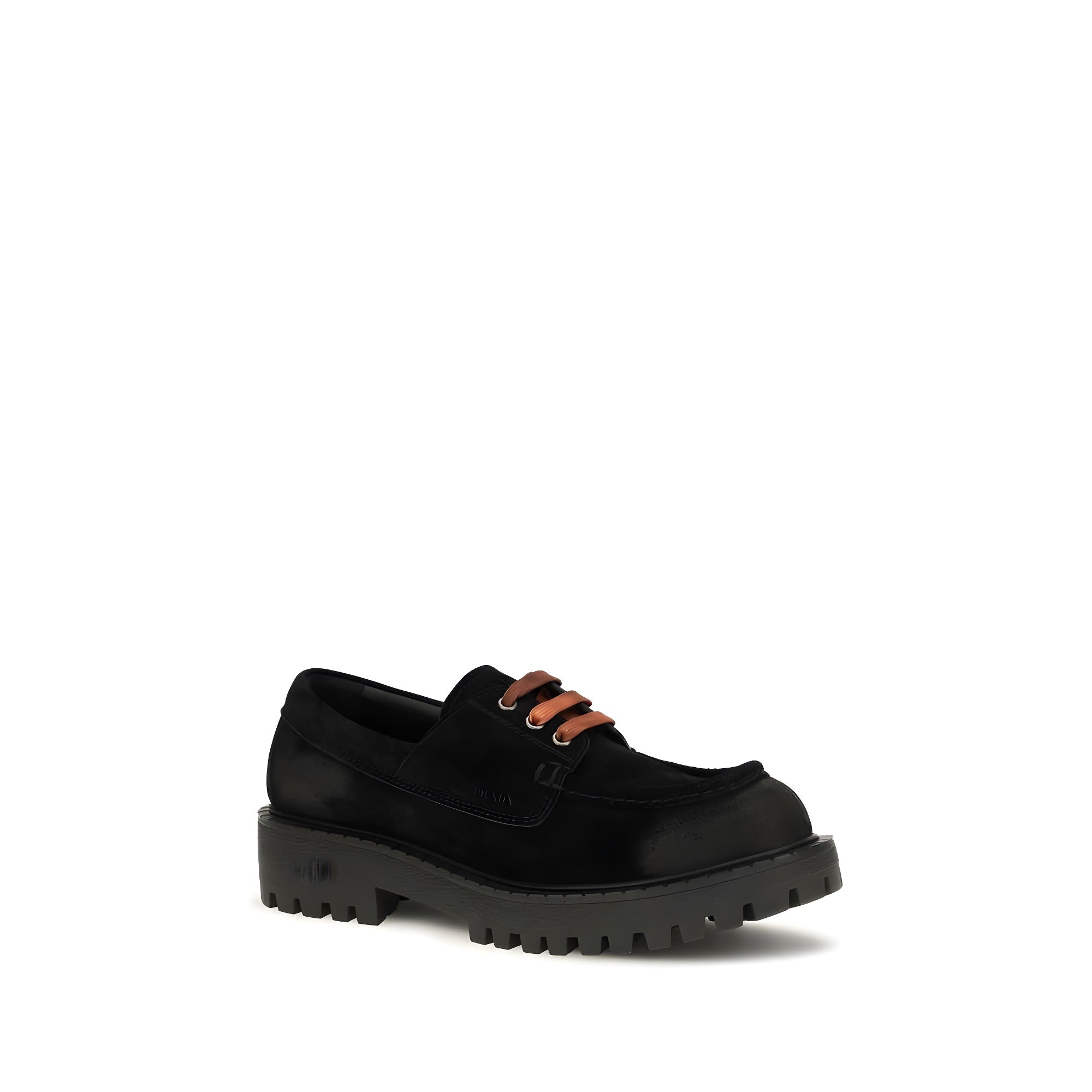 Prada Black Suede Slip-On Loafers