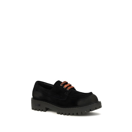 Prada Black Suede Slip-On Loafers