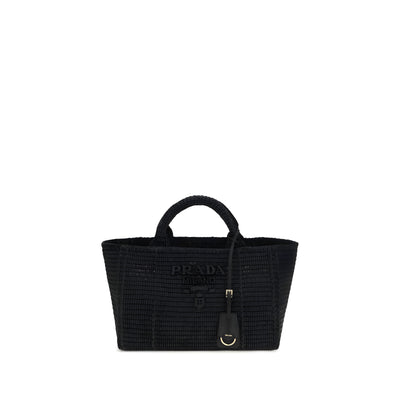 Sac à bandoulière Prada en viscose noire