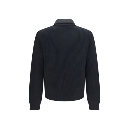 Prada Black Wool Full-Length Jacket
