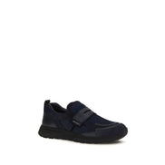 Prada Blue Leather Athletic Sneakers