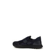 Prada Blue Leather Athletic Sneakers