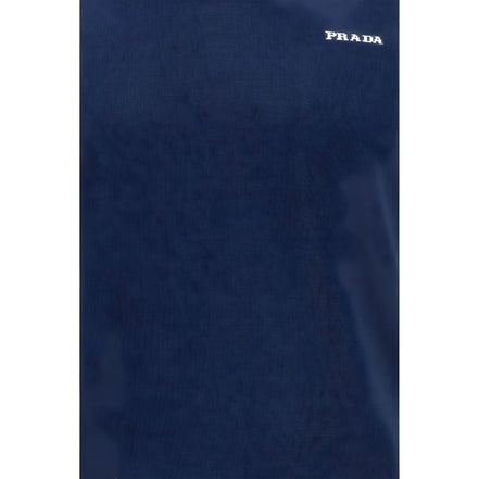 Prada Blue Cotton T-Shirt