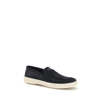 Prada Blue Slip-On Loafers