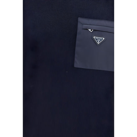 Prada Blue Wool Sweatshirt