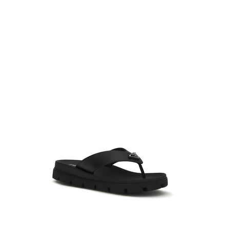 Prada Brown Flat Sandals