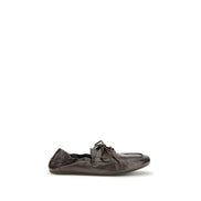 Prada Brown Leather Slip-On Loafers