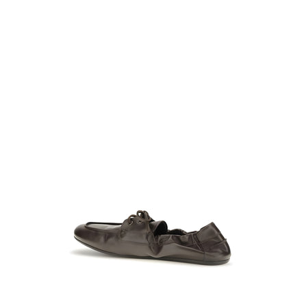 Prada Brown Leather Slip-On Loafers