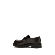 Prada Brown Calf Leather Slip-On Loafers