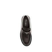 Prada Brown Calf Leather Slip-On Loafers