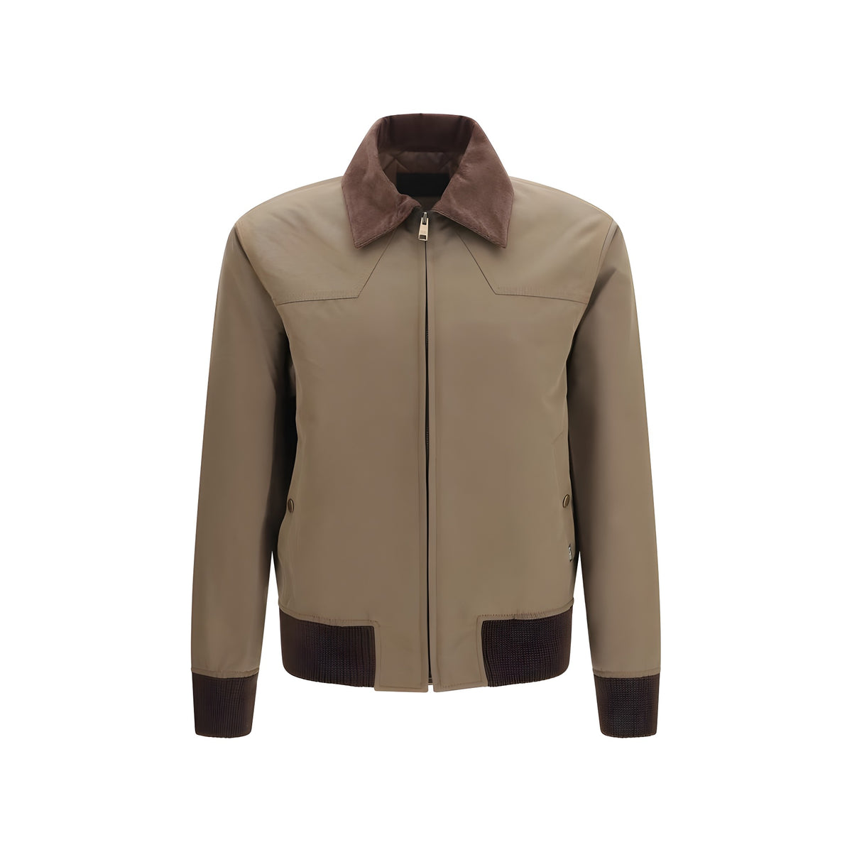 Prada Brown Cotton Full-Length Jacket