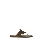 Prada Brown Flat Sandals