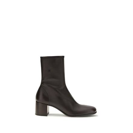 Prada Brown Lambskin Ankle Boots