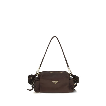 Prada Brown Napa Leather Shoulder Bag