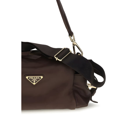 Prada Brown Napa Leather Shoulder Bag