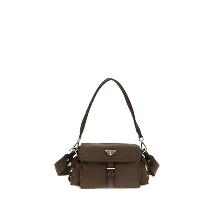 Prada Brown Recycled Polyamide Shoulder Bag