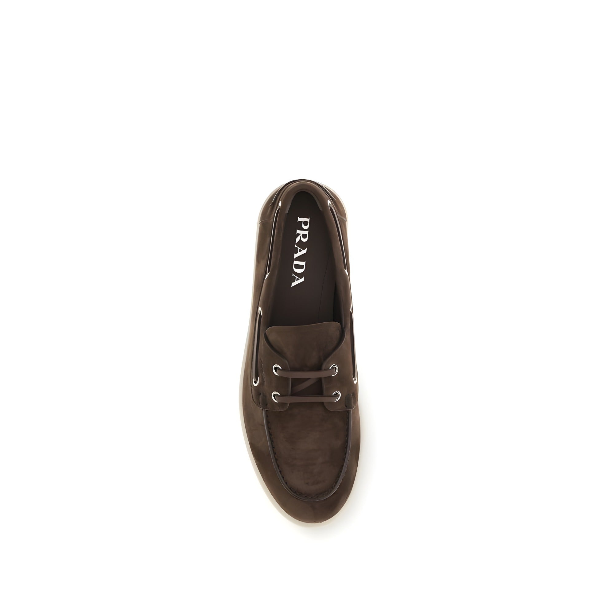 Prada Brown Slip-On Loafers