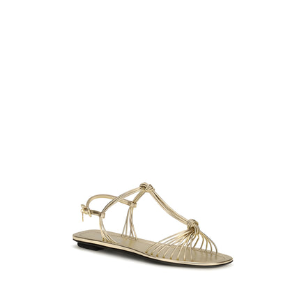 Prada Gold Flat Sandals