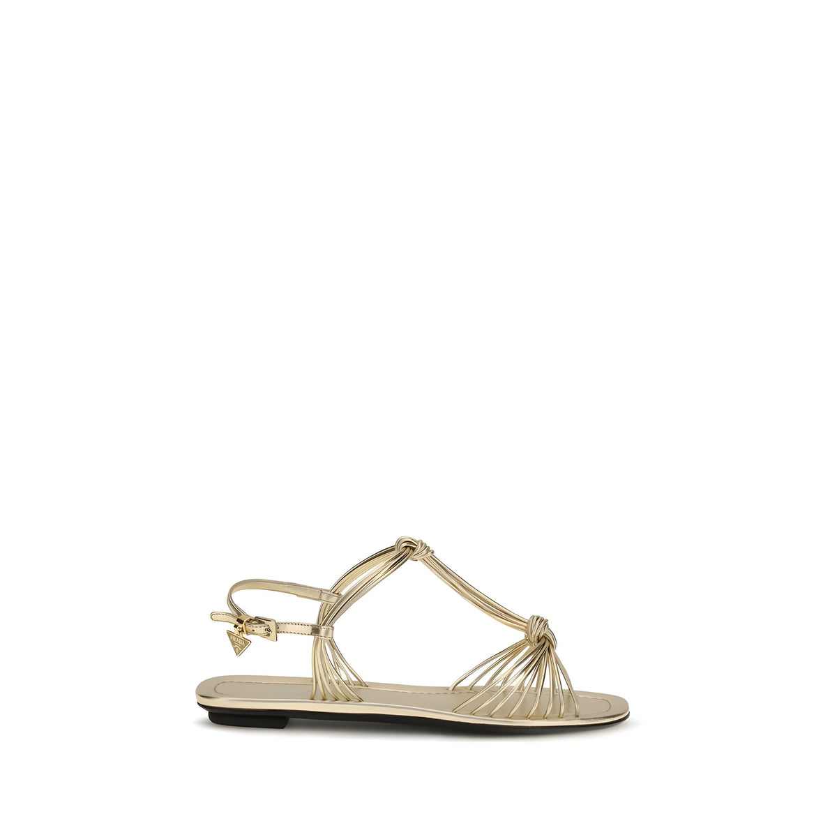 Prada Gold Flat Sandals