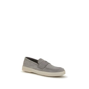 Prada Gray Slip-On Loafers