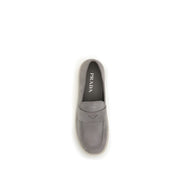 Prada Gray Slip-On Loafers