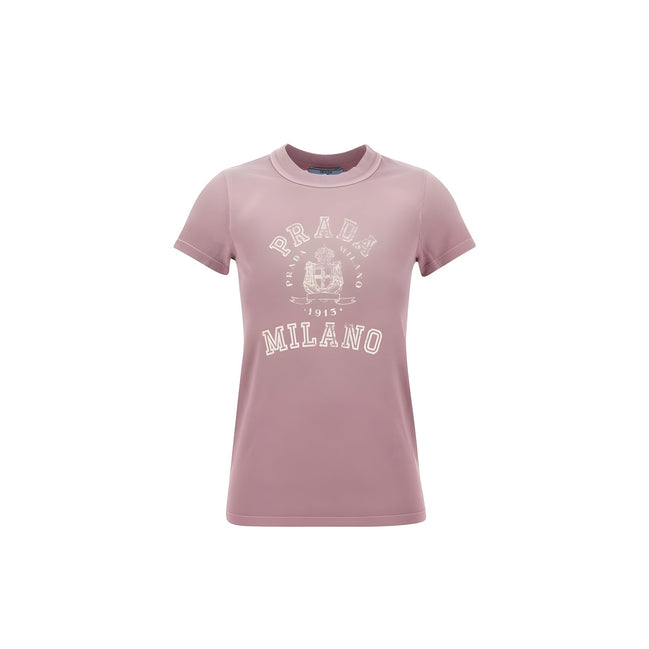 T-shirt en coton multicolore Prada