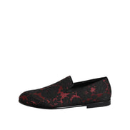 Chaussures Mocassins à Enfiler Jacquard Rouge Noir Dolce & Gabbana
