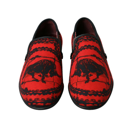 Mocassins pantoufles Torero rouges et noirs Dolce & Gabbana Chaussures Homme
