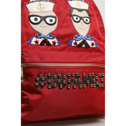 Sac à dos Dolce & Gabbana Rouge #DGFAMILY VULCANO Embelli