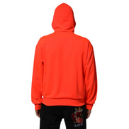 Dolce & Gabbana Red Fluorescent Logo Patch Hoodie